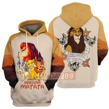 Fashion Brown Lion Pattern Animals Hoodie