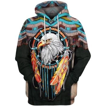 Fashion And Gorgeous Black Owl Pattern Indians Hoodie