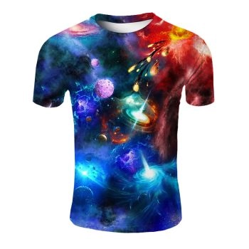 Outer planet series printed GALAXY  T-shirt