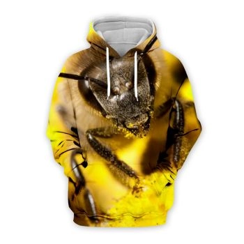 Popular And Vintage Yellow Bee Pattern Animals Hoodie