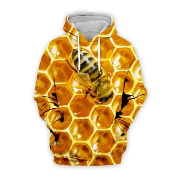 Cute And Loose Yellow Bee Pattern Animals Hoodie