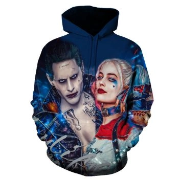  Printed Suicide Squad series hooded sweatshirt 
