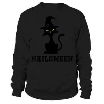 Funny Cat Halloween Halloween Witch Sweatshirt