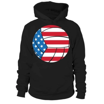 Volleyball American Flag 4th Of July Hoodies