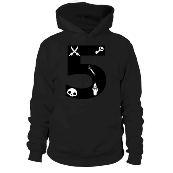 Halloween Alphabet Numbers Clipart 5 Hoodies