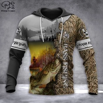 Street Style Brown Fish Pattern Animals Hoodie