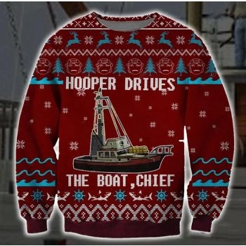 Hooper Drives Symbol 3D Christmas Ugly Sweater