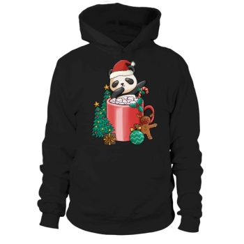 Christmas Hot Drinks Cute Panda Hoodies