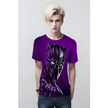 Black Panther T-Shirt - White - Elegant and Majestic Design