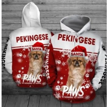 Gorgeous Red Dog Pattern Animals Hoodie