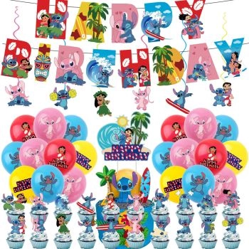 Stitch & Stitch Children's birthday party decoration set