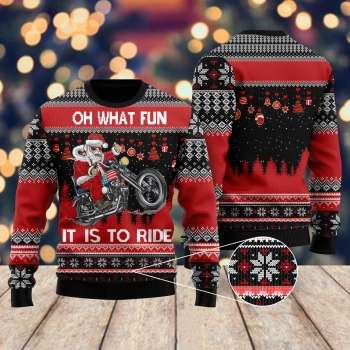 Biker Motorcycle Lover Xmas Ugly Christmas Sweater
