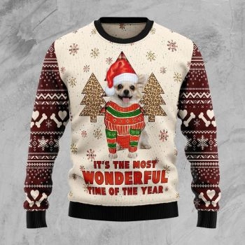Chihuahua The Most Beautiful Time Ugly Christmas Sweater,Christmas Ugly Sweater
