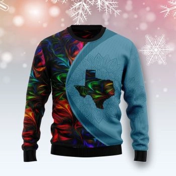 Texas Fractal Pattern Ugly Christmas Sweater,Christmas Ugly Sweater