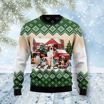 American Foxhound Let It Snow Ugly Christmas Sweater