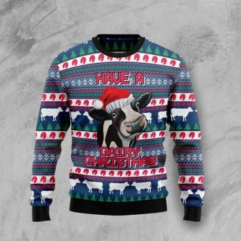 Cow Dairy Ugly Christmas Sweater