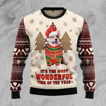 Corgi The Most Beautiful Time Ugly Christmas Sweater,Christmas Ugly Sweater