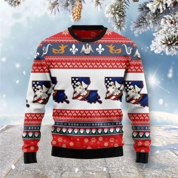 Awesome Louisiana Ugly Christmas Sweater,Christmas Ugly Sweater