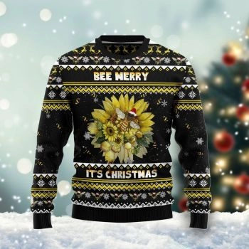 Bee Merry Its Time Ugly Christmas Sweater