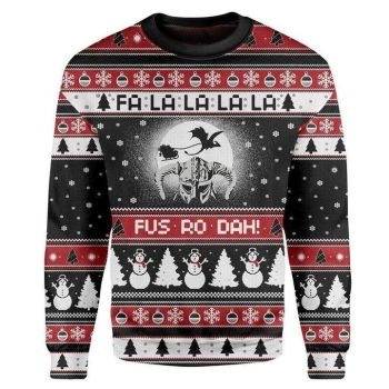 Fa La La La Snowman Tree Xmas Ugly Christmas Sweater,Christmas Ugly Sweater