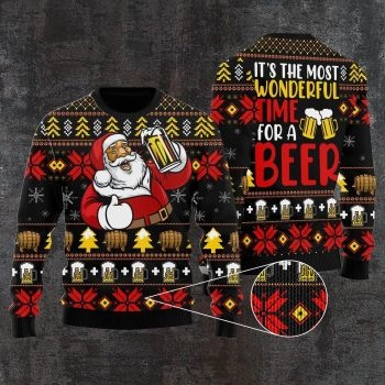 It&#39;s The Most Wonderful Time For A Beer Ugly Christmas Sweater