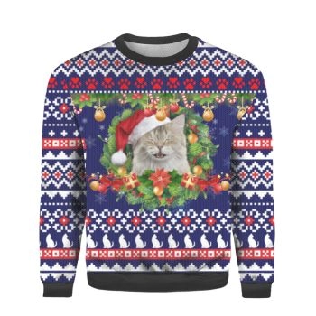 Cat Show Me Your Kitties Ugly Christmas Sweater