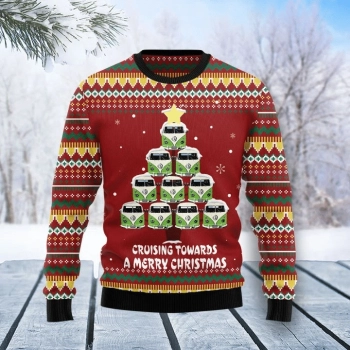 Bus Tree Merry Christmas Ugly Christmas Sweater