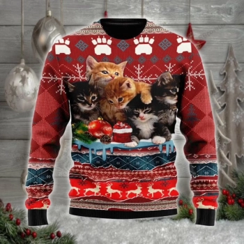Christmas Kitty Ugly Christmas Sweater,Christmas Ugly Sweater