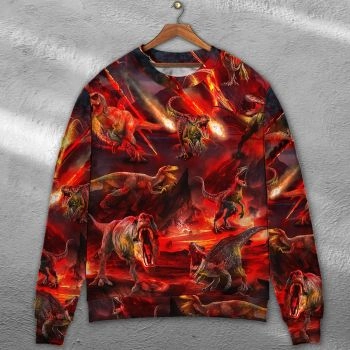 Dinosaur Meteorite Cool Style Ugly Christmas Sweater
