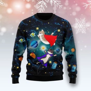 Cat Galaxy Ugly Christmas Sweater