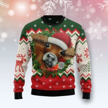 Cow Xmas Ugly Christmas Sweater,Christmas Ugly Sweater