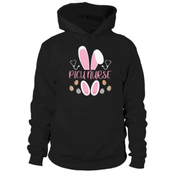 Easter Egg Hunting Rabbit Rn Easter Day Bunny PICU Hoodies