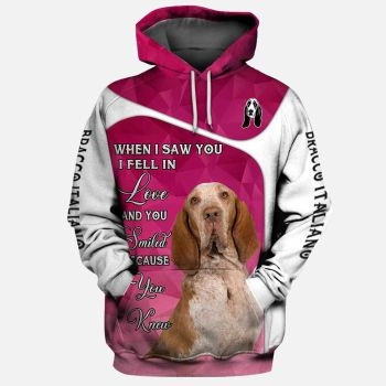 Loose Pink Dog Pattern Animals Hoodie