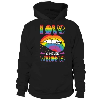 Love is never wrong LGBT Hoodies