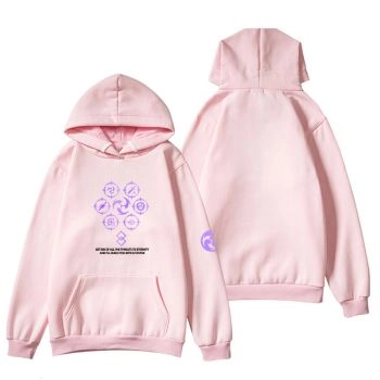 Genuine Genshin Impact Game Raiden Shogun Pink Red Hoodie