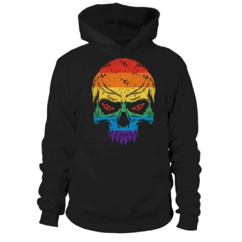 Skull Pride Rainbow Vintage Hoodies