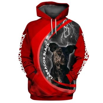 Fashion And Gorgeous Red Dog Pattern Animals Hoodie