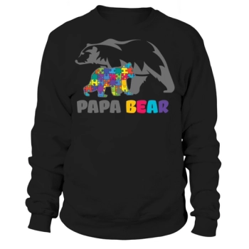 Papa Bear Autism Awareness Sweatshirt