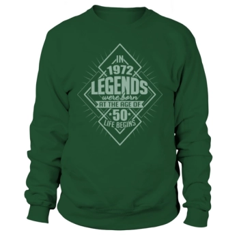 Cool 50th Birthday Gifts Born in 1972 Sweatshirt