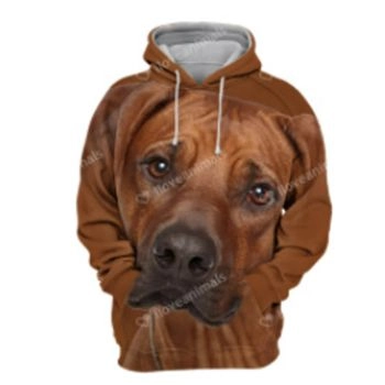 Popular Brown Dog Pattern Animals Hoodie