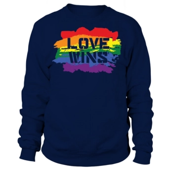 Love Wins LGBTQ Color Flag Sweatshirt