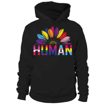 HUMAN Sunflower LGBT Flag LGBTQ Hoodies