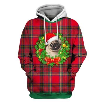 Fashion And Gorgeous Red Dog Pattern Christmas Hoodie