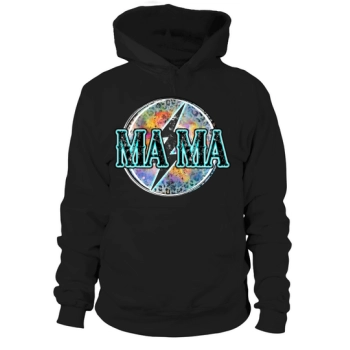 Mama Lightning Bolt Leopard Hoodies