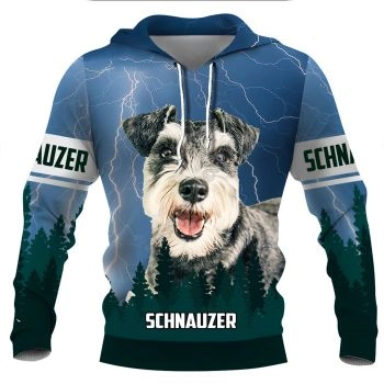 Classical And Elegance Blue Dog Pattern Animals Hoodie