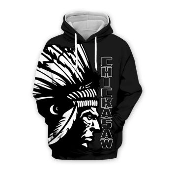 Precious And Cute Black Chickasaw Pattern Indians Hoodie