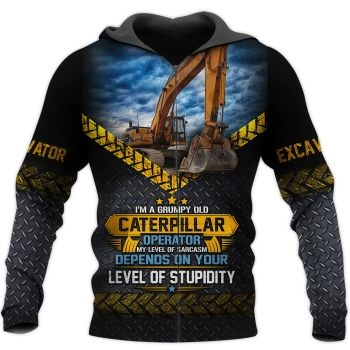 Precious And Gorgeous Black Construction Vehicles Pattern Car Hoodie