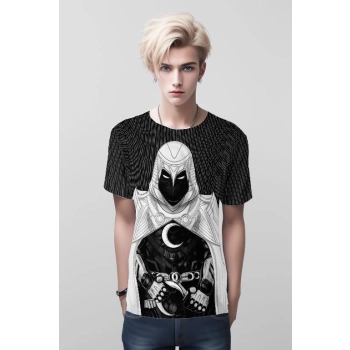 Moon Knight T-shirt: Jake Lockley in Black for a Streetwise and Cunning Style