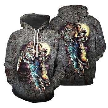 Pretty And Vintage  Black   Chucky Pattern Chucky Hoodie