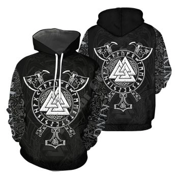 Temperament Black Axe Pattern Tattoos Hoodie